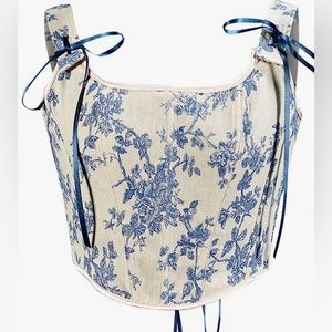 Women’s corset top with string lace up back